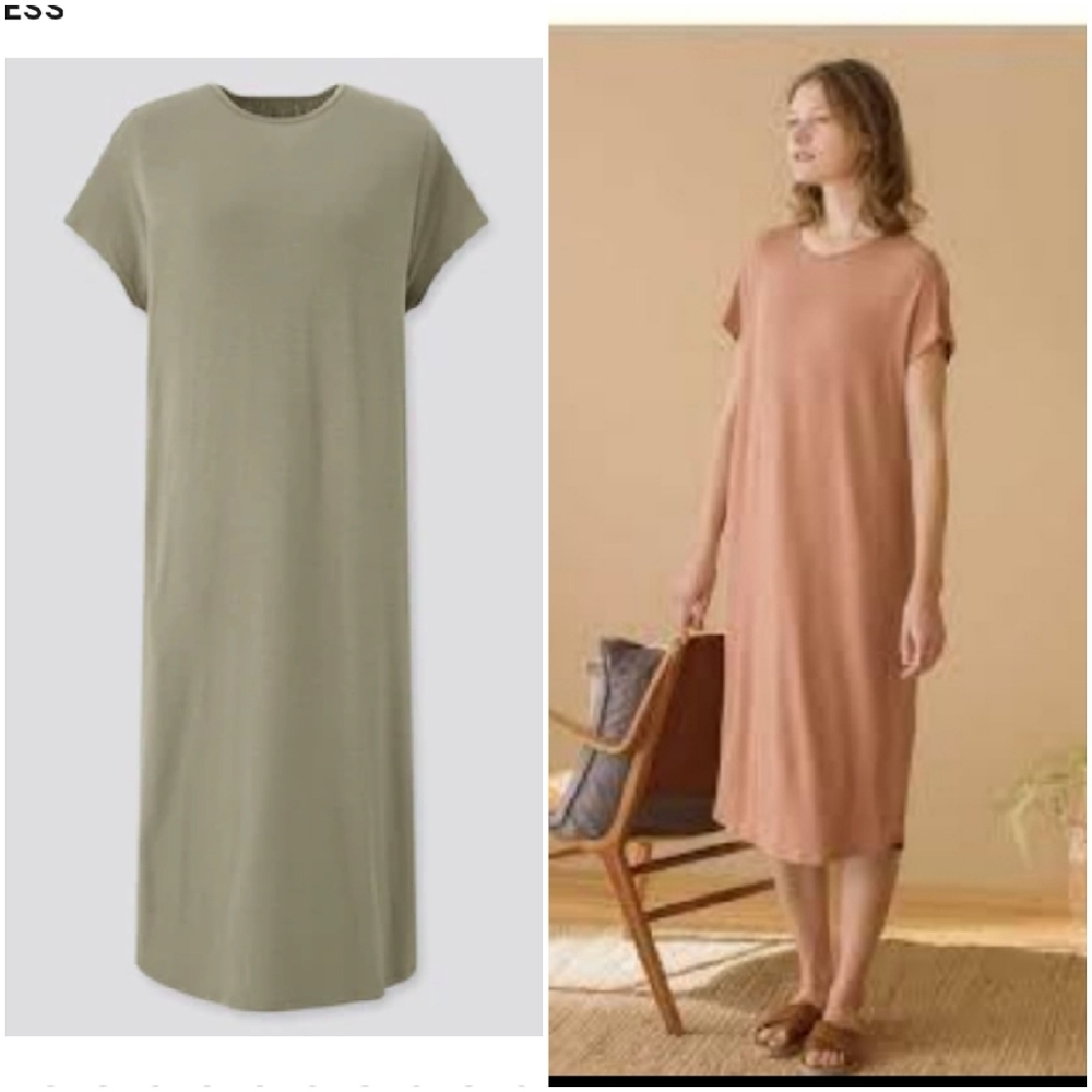 Uniqlo Drape Jersey Short Sleeve Dress